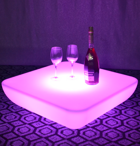 outdoor battery colors change Fashion Square LED Bar Table