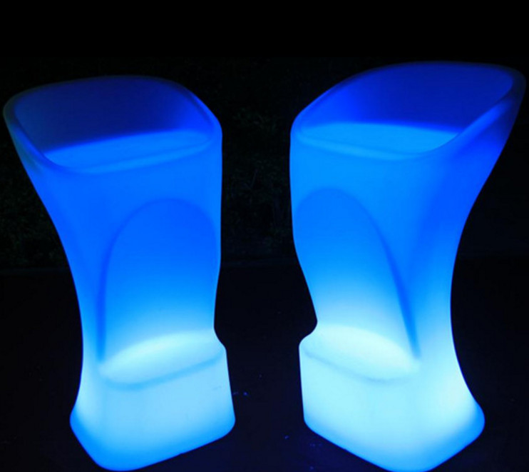 color changes Glow High Bar Stool with LED Lights 
