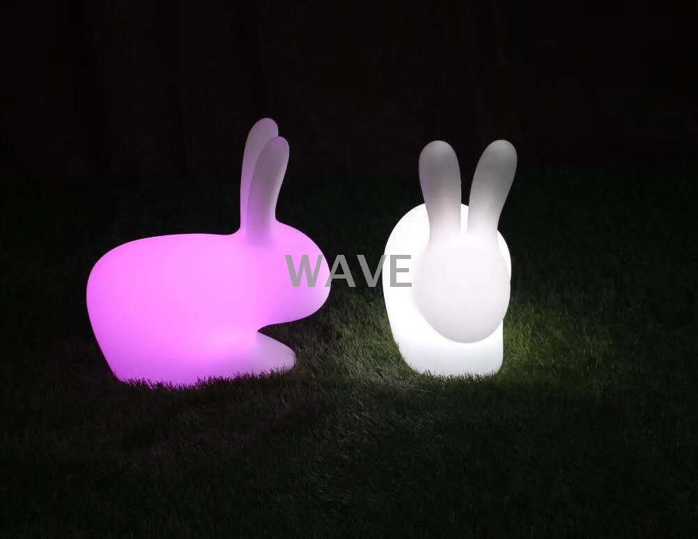 PE colors change rabbit led decoration light