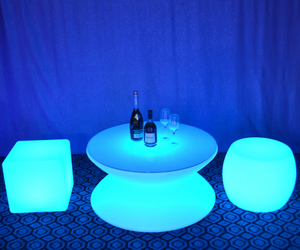 Waterproof PE Plastic LED Illuminated Bar Table 