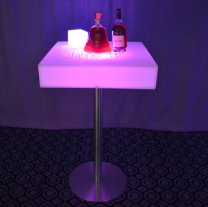 outdoor Lighted LED Cocktail Table with Remote Control