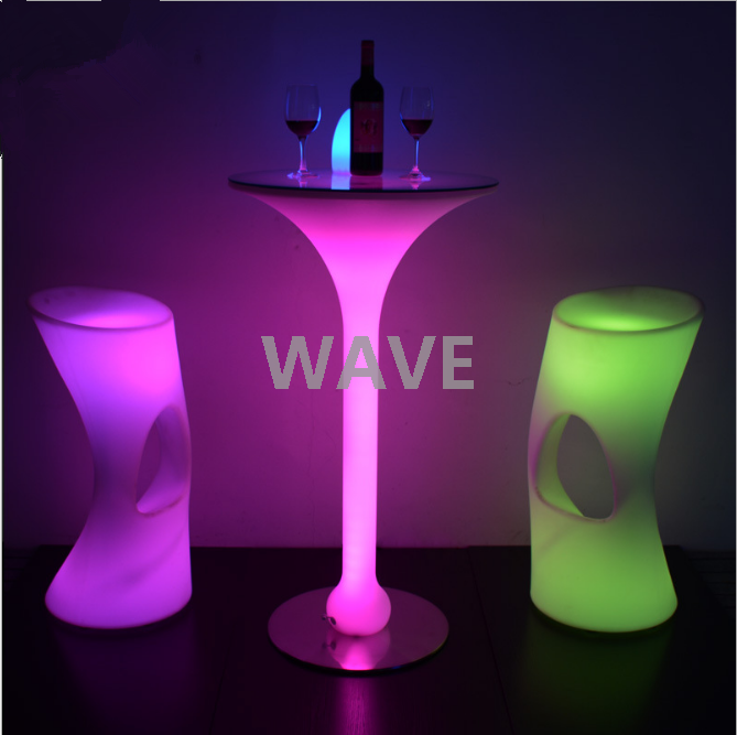 16 colors changeable led cocktail tables and chairs set